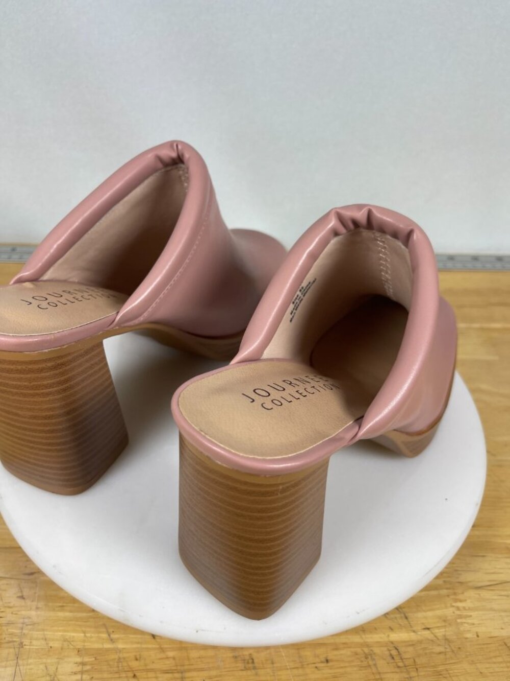 Journee Collection Izara Mule Clogs Rose Pink Womens 8.5 Block Heel - Picture 4 of 12